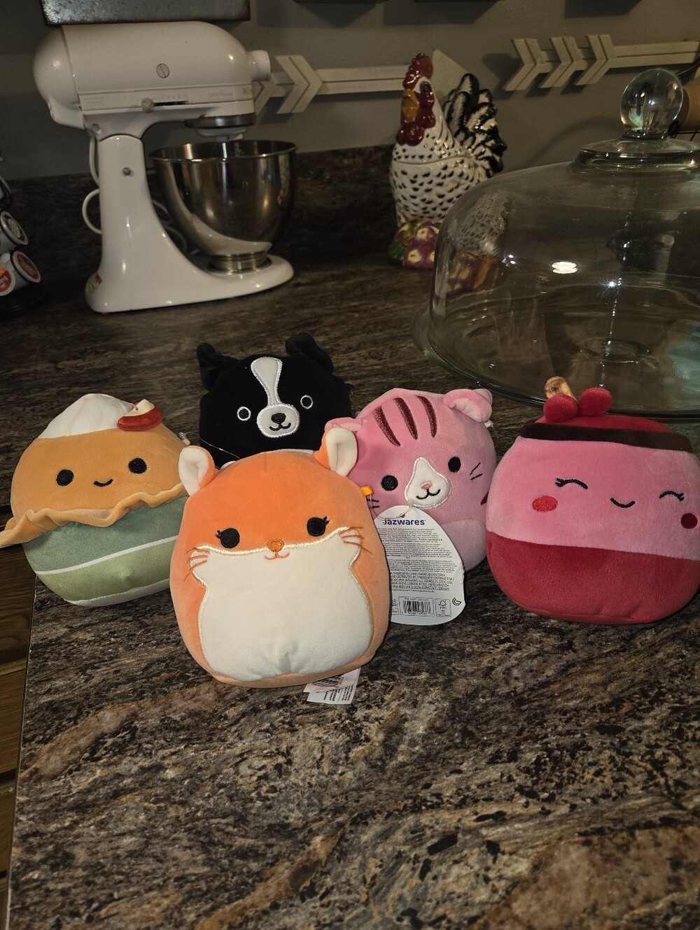 Squishmallows Orange Hamster Plush with Pink & Black Friends